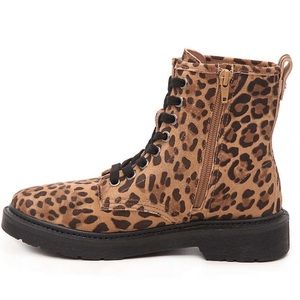Steve Madden cheetah combat boots